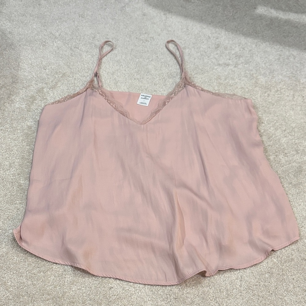 melrose and market baby pink lace cami